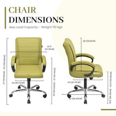 GOYALSON Ergonomic Revolving Office Home Swivel Desk Chair with Adjustable Height Smooth Moving (2, Black, Standard)