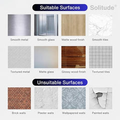 Solitude 20 Pieces Self Adhesive Screw Hangers | Nail Free Wall Hooks for Hanging Picture Frames, Wall Clocks, and Mirrors | Heavy Duty No Drilling Sticky Hooks for Home and Office