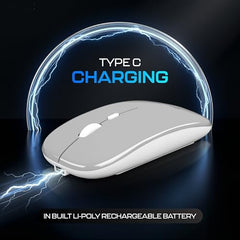 Geonix Opal A11 Optical Wireless Mouse | High Precision Tracking, Silent Click, 3 DPI Modes, Type-C Rechargeable, 10 m Range, 4-Button Ergonomic Design