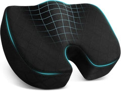 TEKCOOL Cotton Orthopedic Coccyx Cushion For Tailbone Pain Car SeatCushions For Chair Tailbone Pillow For Sitting SeatCushion For Car Driving Seat Sitting Pillow Coccyx Seat Cushion For Chair (Black)'