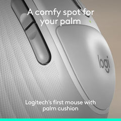 Logitech Signature Comfort Plus M850 L Wireless Mouse, Bluetooth Mouse with Palm Cushion, Silent Clicks, 24-Month Battery, Customizable Buttons, for Windows, Mac, iPad - Graphite