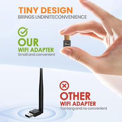 Techie USB Wi-Fi Adapter 600Mbps with Bluetooth 4.2 Dual Band USB 2.0