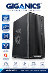 Giganics Desktop PC, Core i5 | 8GB RAM | 128GB SSD | HDMI, VGA,LAN, HD Graphics, CPU Fan,Windows 11 Pro & MS Office | WiFi (8-128GB)