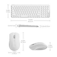 Rapoo 9010M Multi Device Wireless & Bluetooth Keyboard & Mouse Combo, White