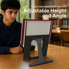 EasyRead Plus Book Stand for Table & Laptop Stand Combo, Adjustable Book Holder with 6 Height Levels, Foldable Ergonomic Laptop Stand for Hands-Free Reading, Study & Work Setup