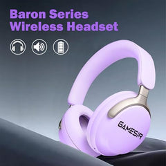 GameSir Newly Launches Echo Plus: Premium Over-Ear Wireless Bluetooth Headphones Deep Bass, Passive Noise Cancellation, Built-in Mic,5 Hours of Music & Talk Time, for Adults Men & Women (White)