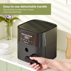Lifelong Smartchoice 4.2L Digital Air Fryer |7 Preset Menus| Removable Handle, Food-Grade Toxic-Free Basket| 360° Rapid Air Tech |Use Little to No Oil, Frying, Grilling, Baking, Roasting | 1200W