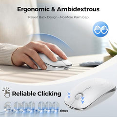 TECKNET Wireless Mouse, 2.4G Ergonomic Computer Mouse, 2600 DPI, Green