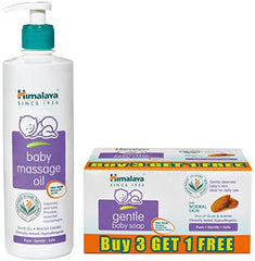 Himalaya Baby Massage Oil 200ml | All-round growth | Strong Bones & Muscles | Ashwagandha, Country Mallow & Aloe Vera | No.1 Dr. Recommended Brand| Vitamin E | 99% NOI | Mineral oil free