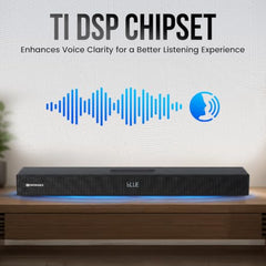 Portronics 140W Pure Sound 110 2.1 Channel Home Theatre with Deep Base Wired Subwoofer, Bluetooth 5.3, TI DSP Chipset, HDMI ARC, Optical, USB, AUX, Multiple EQ Modes, Remote (Black)