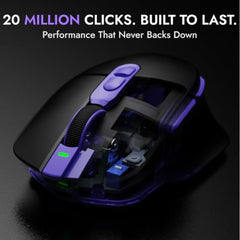 Kreo Hawk Gaming Mouse with Programmable Buttons & RGB Lighting | Top Pixart Sensor | Adjustable DPI with 1.5m Long Braided Cable and Optical Sensor | Lightweight & Durable (Hawk- Black)