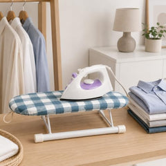 Mini Tabletop Ironing Board | Portable Folding Small Iron Board with Heat-Resistant Cover & Soft Padding, Anti-Slip Foldable Steel Legs, Compact Travel Ironing Table for Clothes (Multicolour)