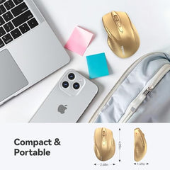 TECKNET Wireless Mouse, 2.4G Ergonomic Computer Mouse, 2600 DPI, Green