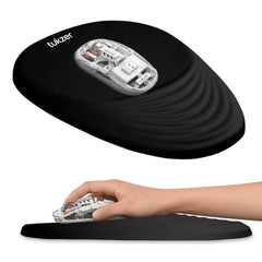 Tukzer Gel Mouse Pad Wrist Rest Memory-Foam Ergonomic Mousepad| Cushion Wrist Support & Pain Relief| Suitable for Gaming, Computer, Laptop, Home & Office Non-Slip Rubber Base (Grey)