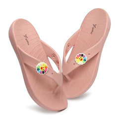 Yoho Drizzle Soft Slippers for Women, Mild Acupressure, Lightweight, Anti Skid & Slip, Diabetic Footwear for Woman, Home Wear Bathroom Chappal for ladies | Waterproof Monsoon & Rainy Footwear | Pastel Lavender - UK 5