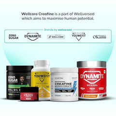Wellcore Creatine with Omega 3 Capsules Triple Strength (Creatine 122g Fruit Fusion & 30 Capsules Omega) | 1250mg Triple Strength | EPA + DHA | Enhanced Muscle Strength |