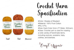 Craft Affair | Crochet Bloom Cotton Yarn 8ply (Each Color 2mm, 77Meter, 50Gram) 100% Pure Cotton | for Knitting Yarn | Craft & DIY Project: Grey, Pink, Off White