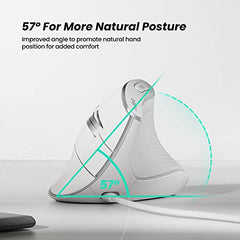 Nulea Wired Vertical Mouse, USB Ergonomic Optical Mouse with 4 Adjustable DPI, 11 RGB Backlight Modes, Compatible for Laptop, PC, Desktop, Mac, Grey