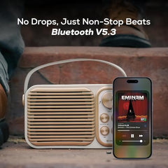 Toreto 20W Retro Karaoke Bluetooth Speaker with Dual Wireless Mic
