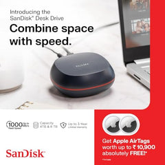 SANDISK Desk Drive- 8TB Desktop SSD 1000 MB/s R, Automatic Backup Software