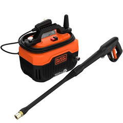 BLACK+DECKER BEPW1600 1300W 1600 PSI 110 Bar Pressure Washer for Car, Bike, Home & Garden Cleaning Use with Multiple Accessories Included, 1 Year Warranty, Orange & Black