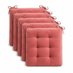 BSB HOME Chair Pad Cushion with Tie Straps,Thick Tufted Seat Cushion for Dining,Office & Wooden Chairs,Soft Comfortable Chair Seat Pad with Durable Stitching,16 x 16 Inches(41 x 41 cm)-Anthracite Grey