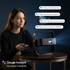 WZATCO Yuva Go Ultra Official Netflix & Google TV | Projector 4k Ultra HD | Native 1080P Full HD | | Auto Focus | Sealed Engine | 13000 Lumens | WiFi BT | Chromecast | ARC | Home Cinema