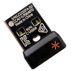 NoirVogel New USB Dongle Unifying Receiver for Mouse and Keyboard Compatible for Any Logitech Product That Display The Unifying Logo (Orange Star, Connects up to 6 Devices)