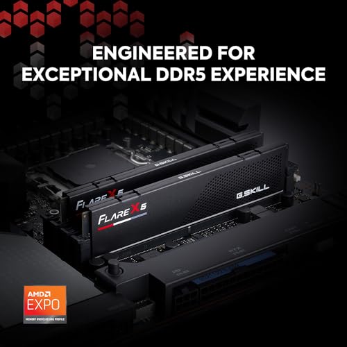 G.Skill Flare X5 AMD Expo 32GB (2 * 16GB) DDR5 6000 MHz CL36-36-36-96 1.35V Desktop Memory RAM - F5-6000J3636F16GX2-FX5