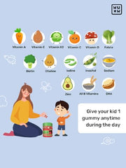 What's Up Wellness Multivitamin Gummies For Kids With Dha, Vitamins And Zinc, Healthy Gummy For Daily Nutrition, Orange Flavored Gummies For Kids And Teenagers –Pack of 2-60 Days (Age 5 –17 Years)