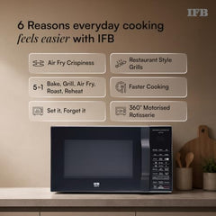 IFB 30L Convection Microwave Oven with 360 Degree Motorized Rotisserie 101 Auto Cook Menus (30BRC2, Black, Auto Defrost, Grill Mode, Combi-Cook Modes, 10 Power Levels)