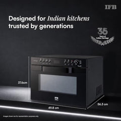 IFB 30L Convection Microwave Oven with 360 Degree Motorized Rotisserie 101 Auto Cook Menus (30BRC2, Black, Auto Defrost, Grill Mode, Combi-Cook Modes, 10 Power Levels)