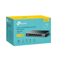 TP-Link LS108GP 8-Port Gigabit Desktop Ethernet Switch with 8-Port PoE+, 62 W PoE Budget, PoE Auto Recovery, Plug & Play, Metal Casing, Ideal for IP Surveillance & Network Security