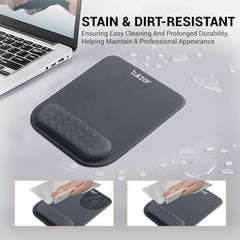 Tukzer Gel Mouse Pad Wrist Rest Memory-Foam Ergonomic Mousepad| Cushion Wrist Support & Pain Relief| Suitable for Gaming, Computer, Laptop, Home & Office Non-Slip Rubber Base (Grey)