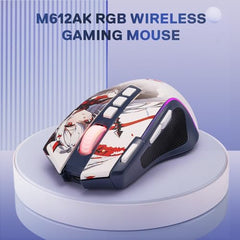 Redragon M612AK PRO RGB Gaming Mouse, 8000 DPI Wired/Wireless Optical Mouse with 9 Programmable Buttons & 7 Backlit Modes, BT & 2.4G Wireless, Software Supports DIY Keybinds Rapid Fire Button
