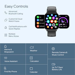 boAt Ultima Ember 2 Smartwatch, 1.96” AMOLED Display, Ultra Bright 1000 nits Brightness, AOD, Personalized Fitness Nudges, Functional Crown, 100+ Sports Mode smartwatch for Men & Women (Active Black)