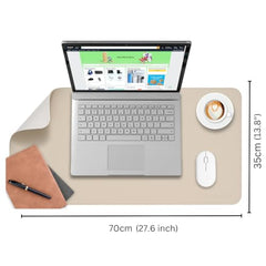 AROPANA Anti-Slip Extended Mouse Pad 90x45cm | PU Vegan Leather Desk Mat | Large Computer Desk Protector Pad with Suede Base for Keyboard, Laptop, Office & Home (Grey)