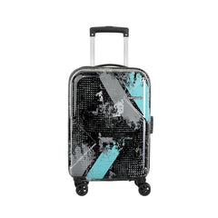 Kamiliant by American Tourister ATHER | Printed Trolley Bag Set of 3 (55+68+79 cms) for Travel|Hard Case Polypropylene (PP) Suitcase|360° 8-Wheel Spinner Luggage Trolley|Combination Lock | Black