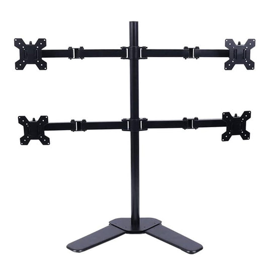 SYGA Monitor Stand Arm Desk Mount Fully Height Adjustable Bracket Ergonomic 180 Tilt, 360 Rotation & 360 Swivel Arm (Quad Monitor Stand Base Bracket)