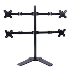 SYGA Monitor Stand Arm Desk Mount Fully Height Adjustable Bracket Ergonomic 180 Tilt, 360 Rotation & 360 Swivel Arm (Quad Monitor Stand Base Bracket)