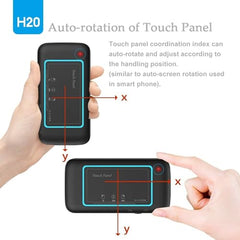 ETZIN Mini Wireless Keyboard,H20 with Touchpad, Colorful Backlit Small Wireless Keyb-oard,Full Size Touchpad, Handheld IR Remote Keyboard for Android TV Box Windows etc (EPL-600KM)