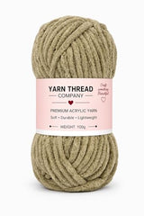 yarn thread company Wool, Plush & Cuddly, Chenille Yarn Supersoft Hand Knitting Wool Ball, (1 Ball/100 Gram Each) Ball Suitable for Craft, Babywear, Baby Blankets, (Parrot Green)