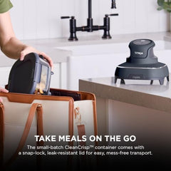Ninja Crispi 1700W CleanCrisp Glass Air Fryer | 1.4L & 3.8L containers, Microwave, Freezer and PFAS Safe, Non-Toxic Glass Portable Cooking System with 2 year Warranty