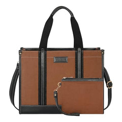 Womanix Canvas Laptop Tote Bag,14 inch Laptop Bag, Black Shoulder Bag, Casual Briefcase, Tote Bag For Women, Travel, Office, College