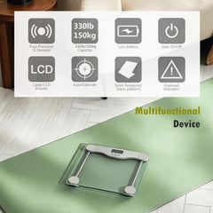 BMI Smart Digital Weighing Scale for Body Weight, Rechargeable Bathroom Scale With Body Fat Measurement - Gripit Advanced Smart Scale (Grayish Green)