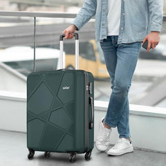 Safari Pentagon Pro 8 Wheels Set of 3, (Cabin + Medium + Large) Trolley Bag, Hard Case Polypropylene, 360º Wheeling Luggage, Suitcase for Travel, Trolley Bags for Travel, Luxury Beige