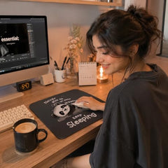 SHERISH Cute Cat (I'm OK) Mouse Pad for PC & Laptop – Waterproof Desk Mat with Funny Cartoon Cat Design, Smooth Cloth Surface & Non-Slip Rubber Base Ideal for Office, Work from Home & Gaming 19x23 cm