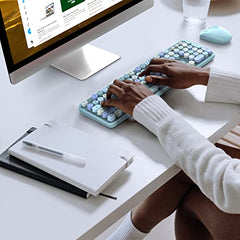 MOFII Wireless Keyboard and Mouse Combo, Full Size, 2.4GHz, Windows, Purple