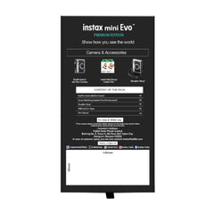Fujifilm Instax Mini Evo Hybrid Camera Premium Edition with 20 Shots of instax Mini Instant Film - Black