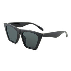 SYGA Square Cat Eye Sunglasses for Women Fashion Oversize Cateye Classic Women Sunglasses (Black)